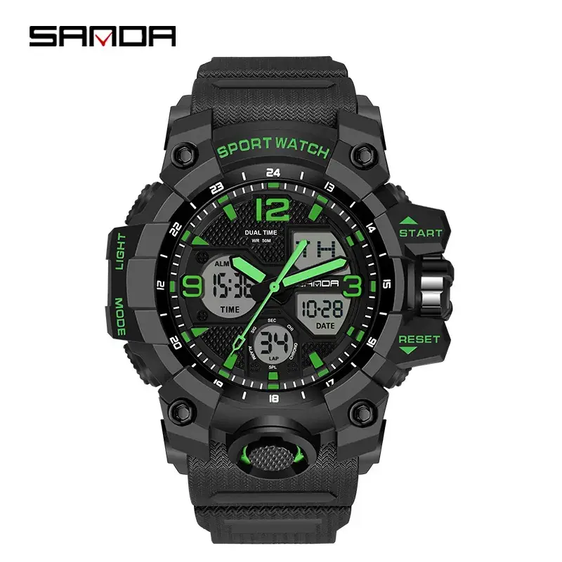 Sanda Korean Fashion Waterproof Multifunctional Watch for Men - Image 54