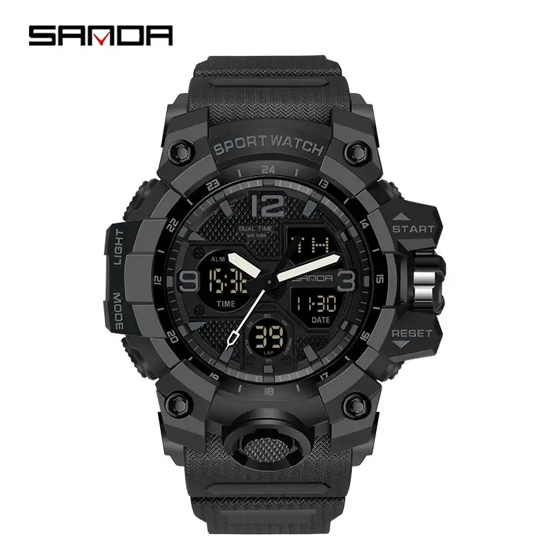 Sanda Korean Fashion Waterproof Multifunctional Watch for Men - Image 57