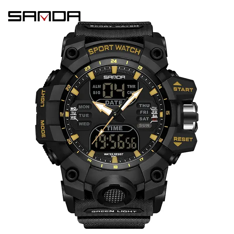 Sanda Korean Fashion Waterproof Multifunctional Watch for Men - Image 65