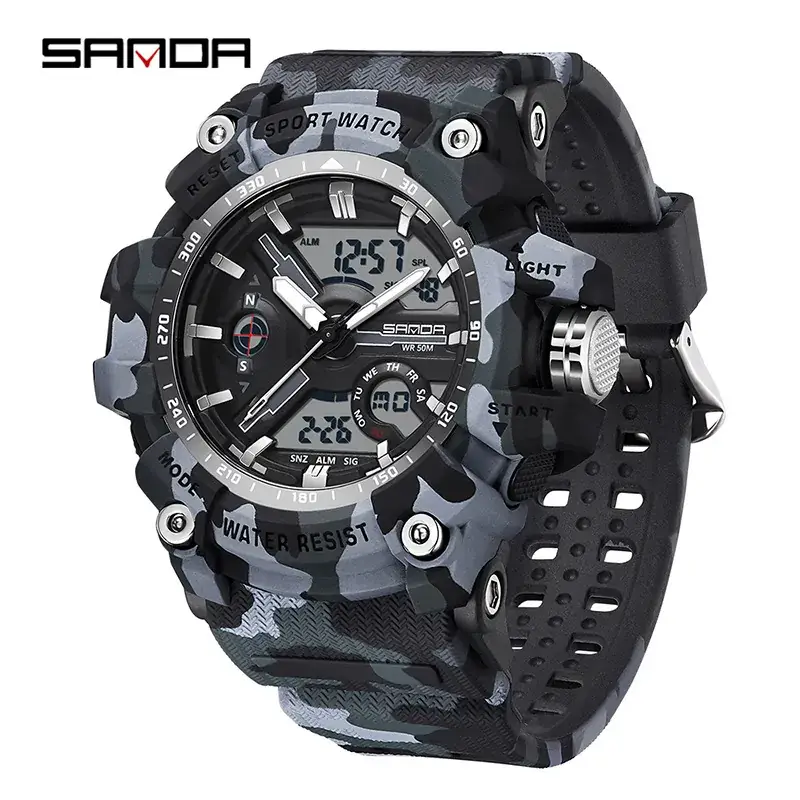 Sanda Korean Fashion Waterproof Multifunctional Watch for Men - Image 75