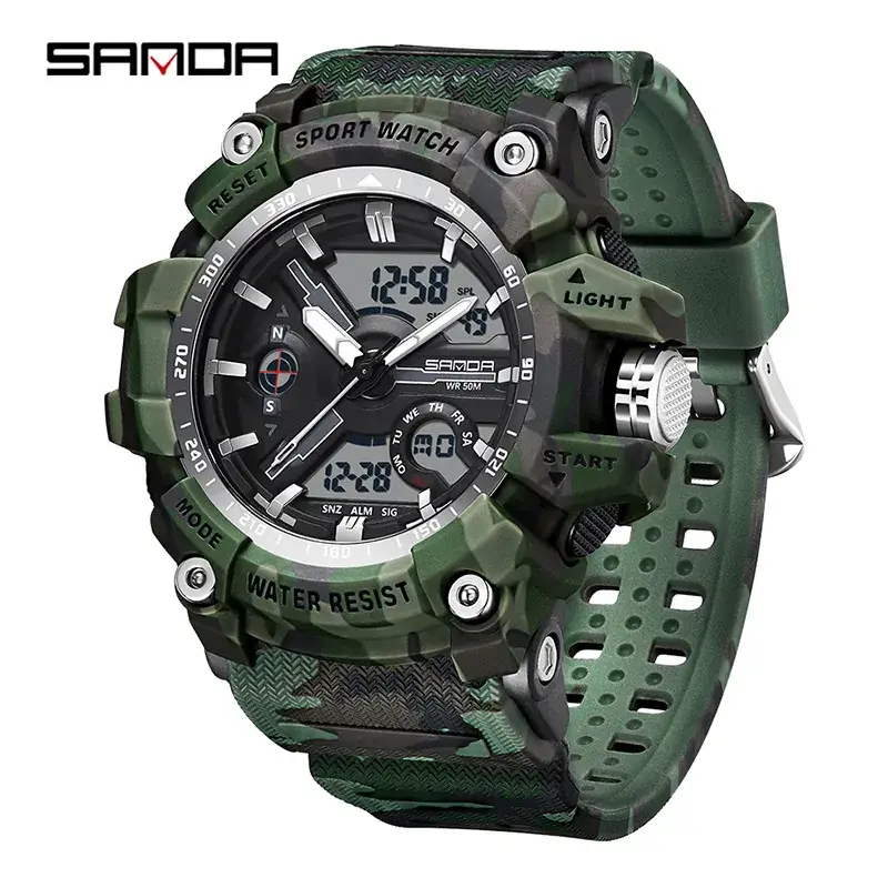 Sanda Korean Fashion Waterproof Multifunctional Watch for Men - Image 76