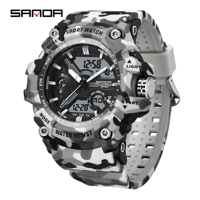 Sanda Korean Fashion Waterproof Multifunctional Watch for Men - Image 78