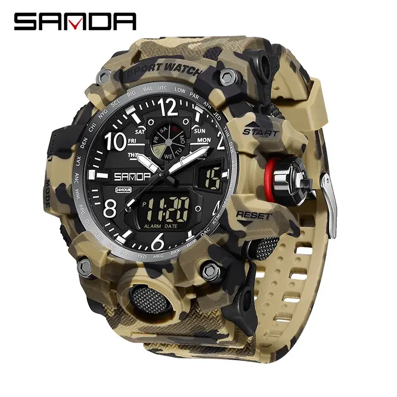 Sanda Korean Fashion Waterproof Multifunctional Watch for Men - Image 83