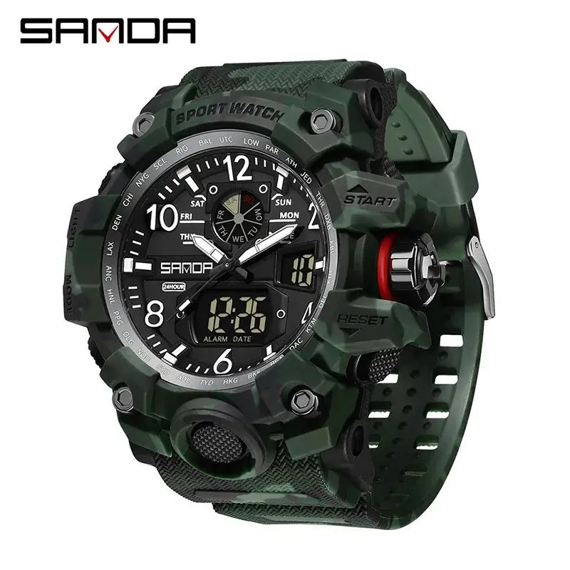 Sanda Korean Fashion Waterproof Multifunctional Watch for Men - Image 84