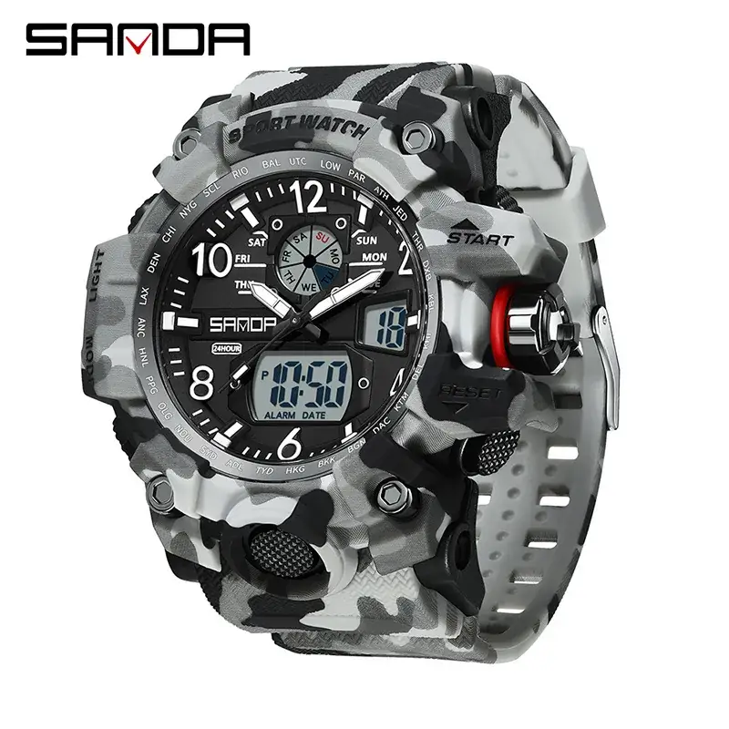 Sanda Korean Fashion Waterproof Multifunctional Watch for Men - Image 86