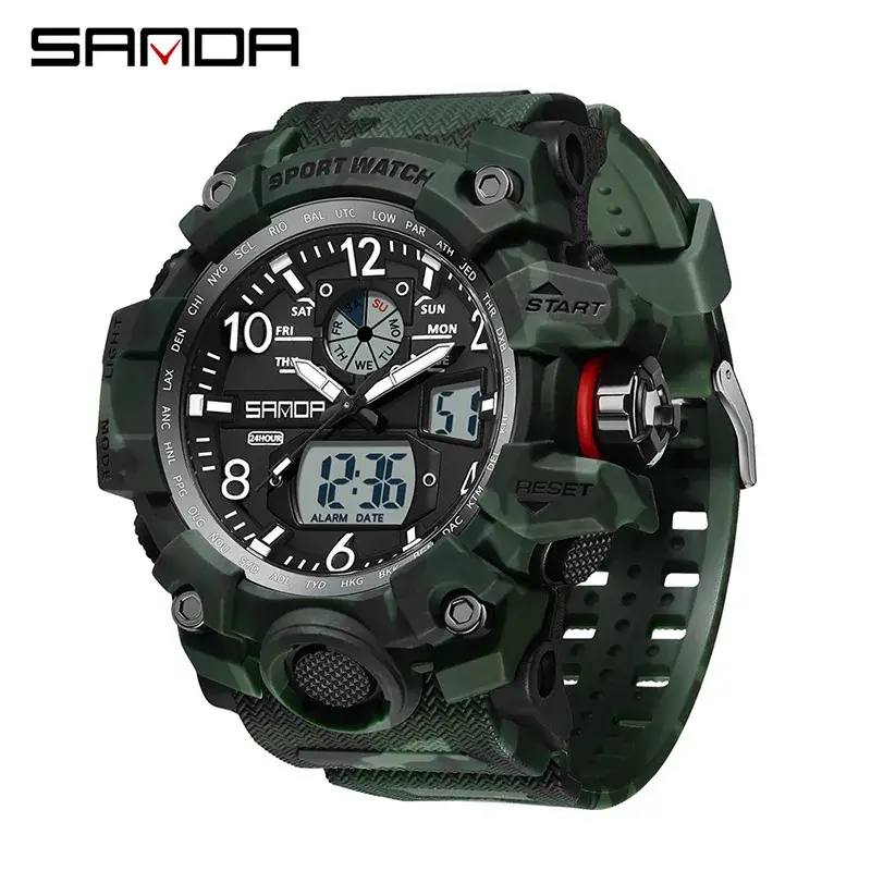 Sanda Korean Fashion Waterproof Multifunctional Watch for Men - Image 88