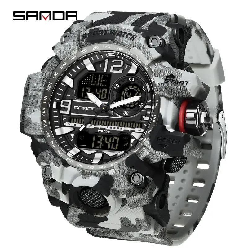 Sanda Korean Fashion Waterproof Multifunctional Watch for Men - Image 89