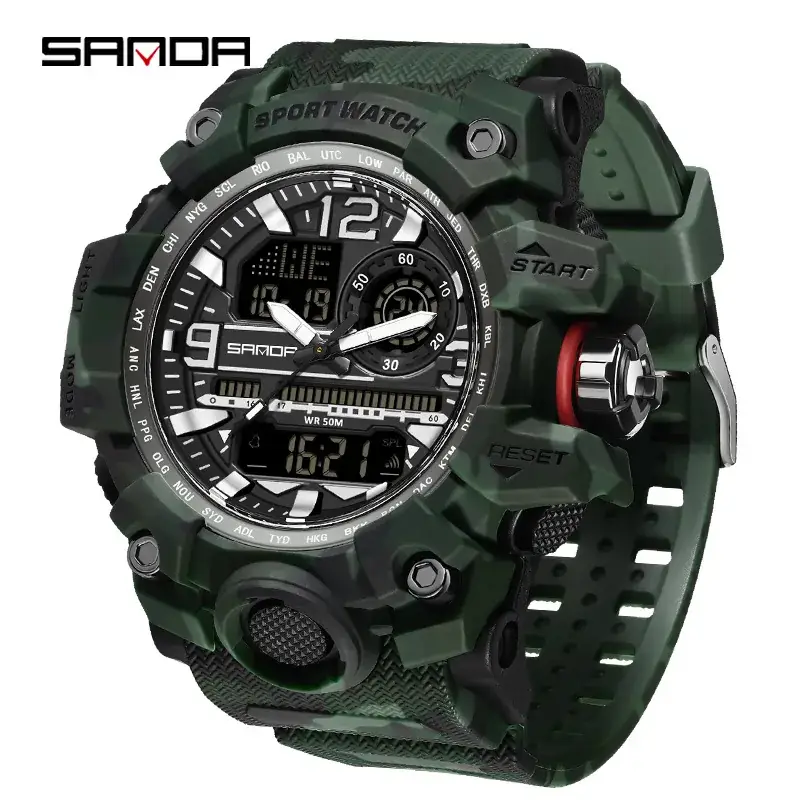 Sanda Korean Fashion Waterproof Multifunctional Watch for Men - Image 91