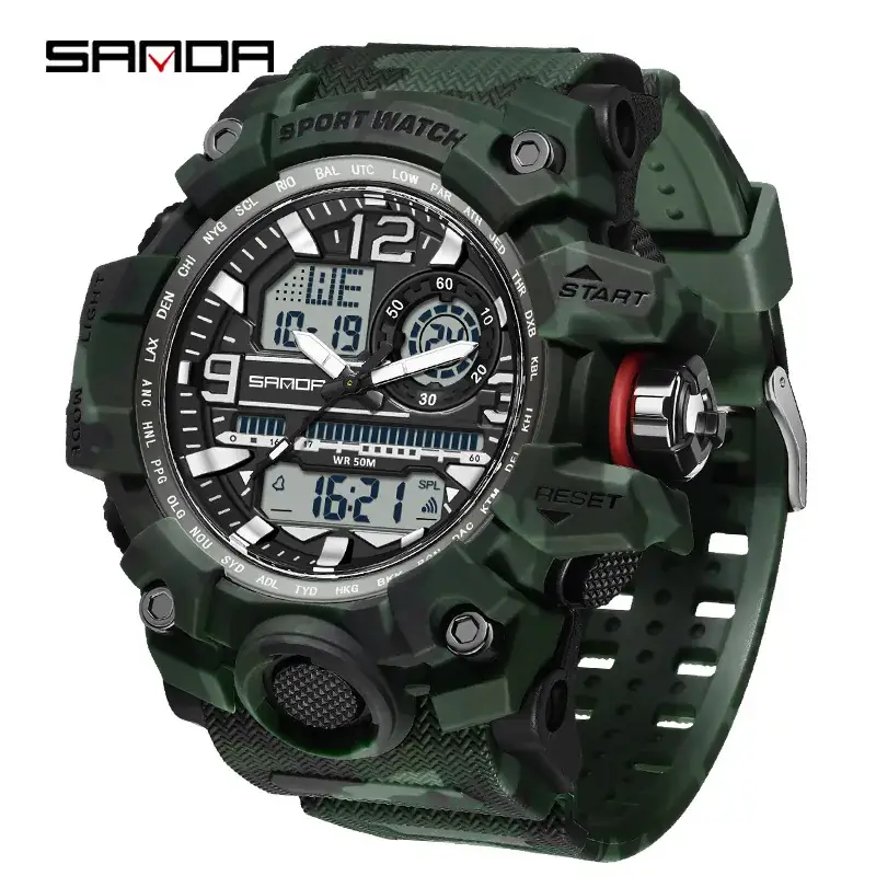 Sanda Korean Fashion Waterproof Multifunctional Watch for Men - Image 95