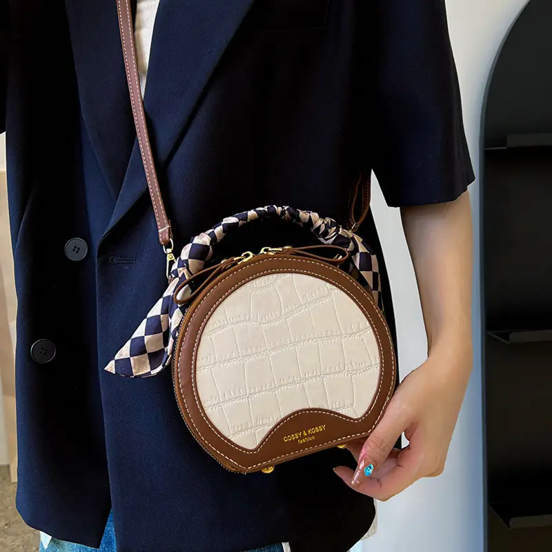 2023 Western Style Shoulder Crossbody Bag Black Brown - Image 5