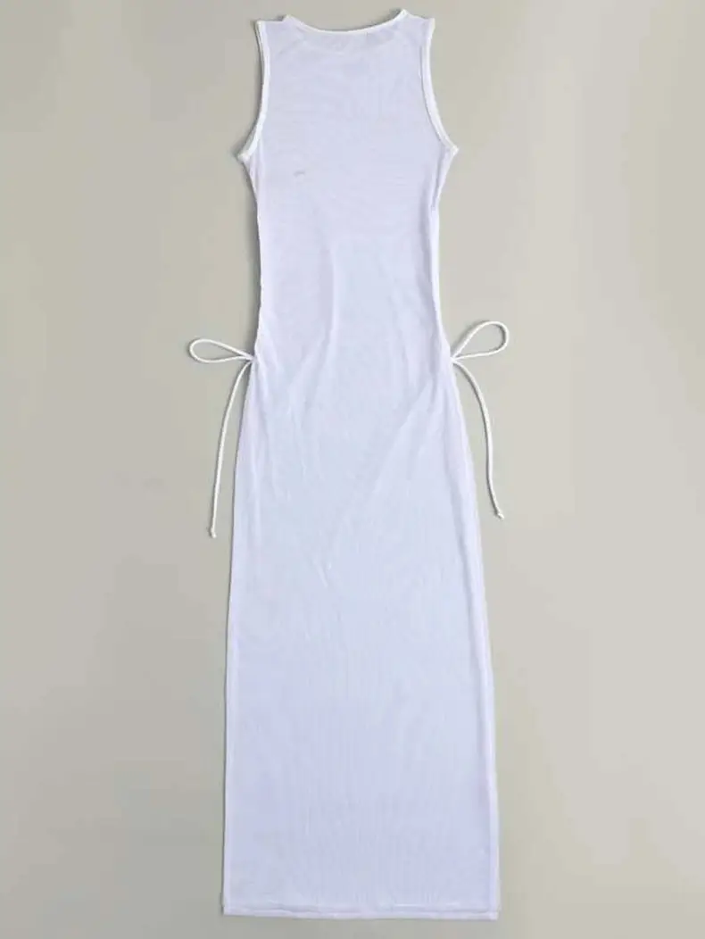 Amazon's New European and American Solid Color Long Skirt Swimsuit Sun Protection Cover-Up Bikini Beach Skirt Three-Piece Swimsuit for Women — feature 10
