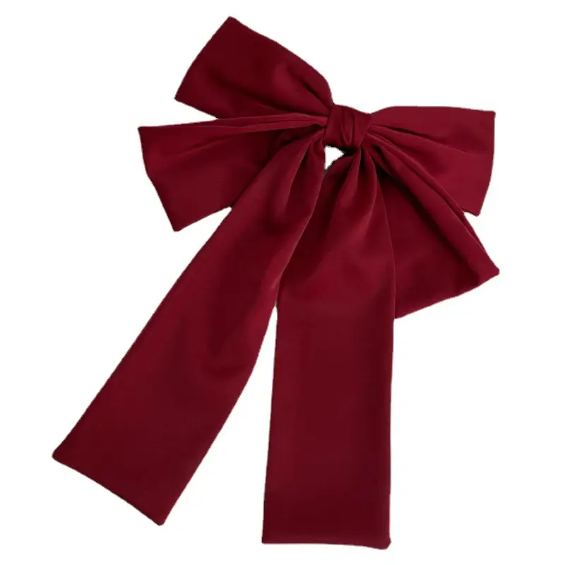 Oversized Silk Ribbon Hairpin for Women