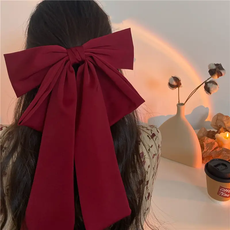 Oversized Silk Ribbon Hairpin for Women — feature 1