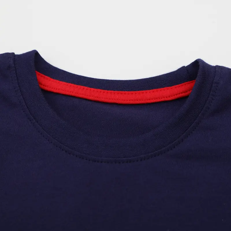 2025 Summer Boys T-Shirt Navy Blue Round Neck Short Sleeve - Image 4