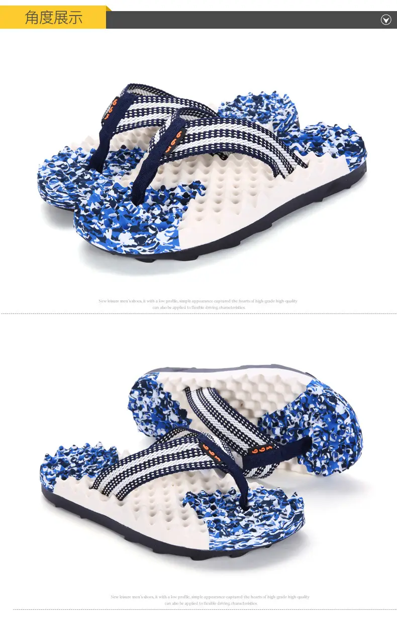 Camouflage Beaded Flip Flops Large Summer Wear — feature 18