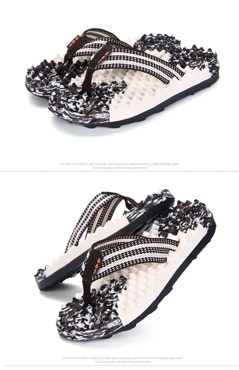 Camouflage Beaded Flip Flops Large Summer Wear — feature 20