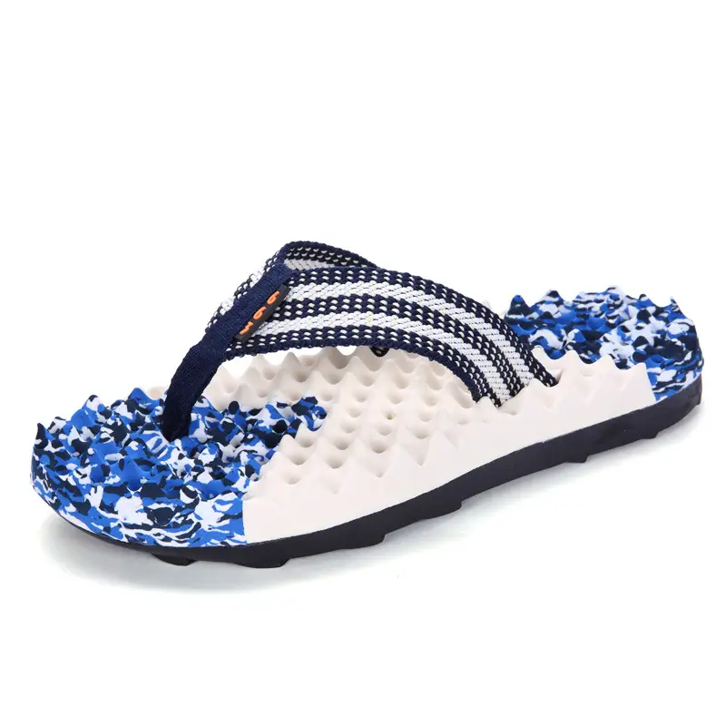 Camouflage Beaded Flip Flops Large Summer Wear