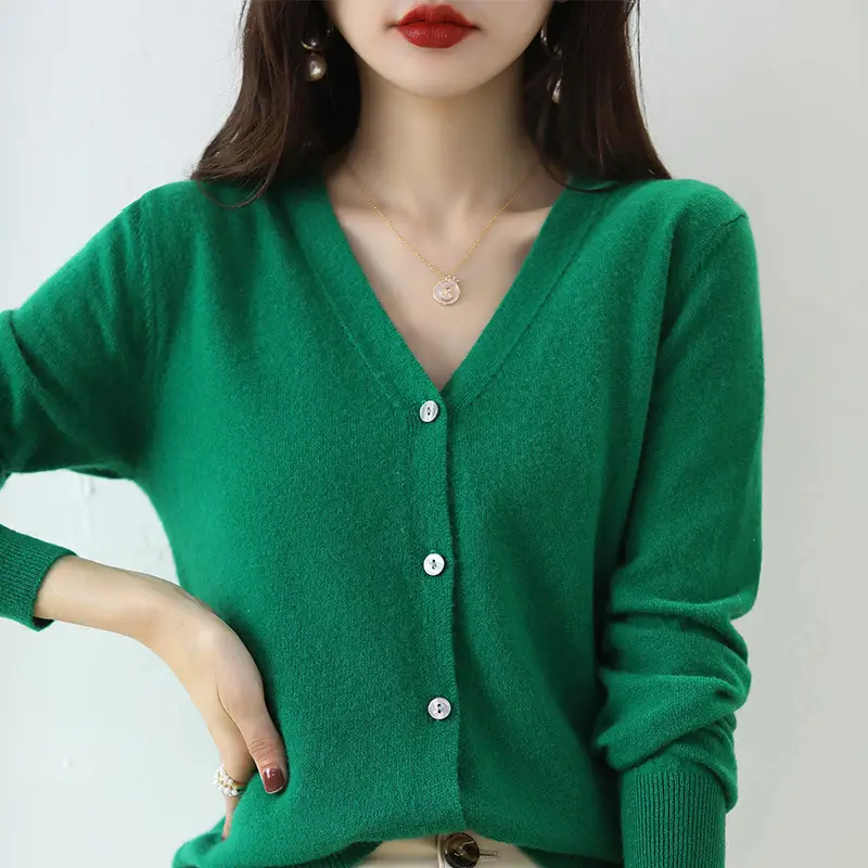 Lilac V-Neck Cardigan Short Coat for Women - Image 18