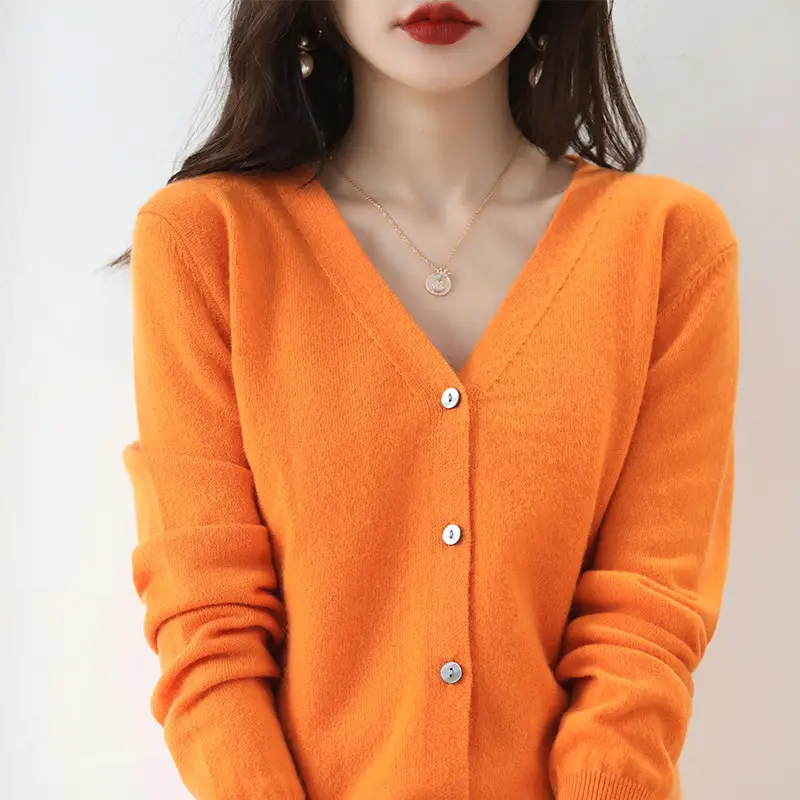 Lilac V-Neck Cardigan Short Coat for Women - Image 19