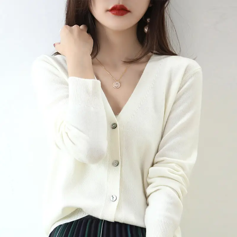 Lilac V-Neck Cardigan Short Coat for Women - Image 2