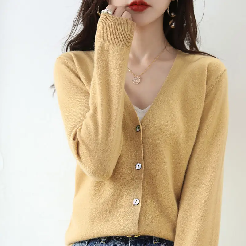 Lilac V-Neck Cardigan Short Coat for Women - Image 7