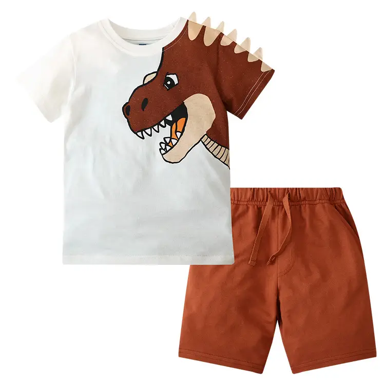 Summer Boys Dinosaur T-Shirt Shorts Set Kidsren European