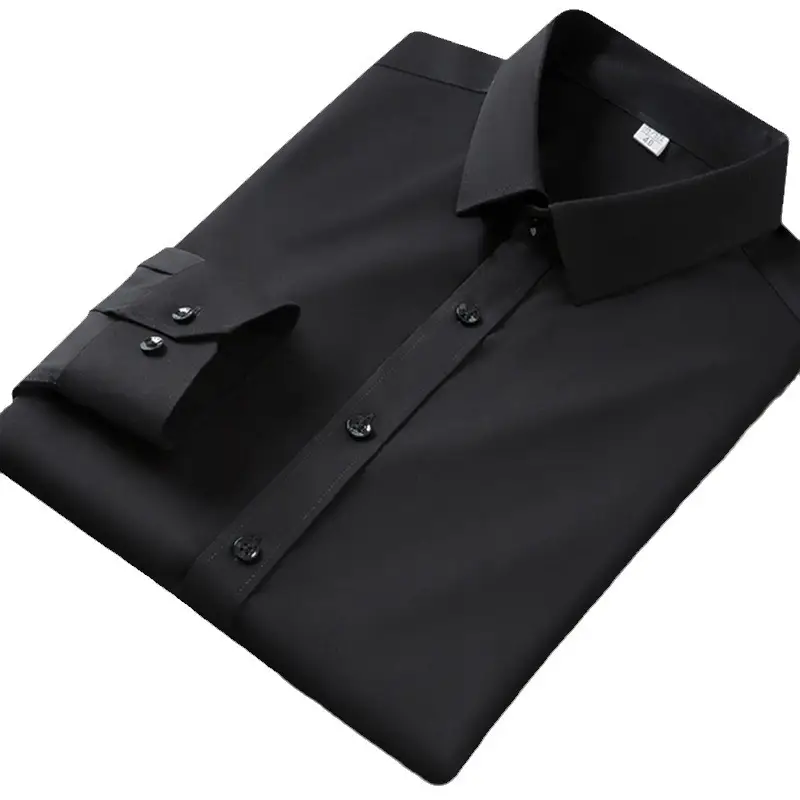 Men's Pink Stretch Shirt Long Sleeve Anti-Wrinkle