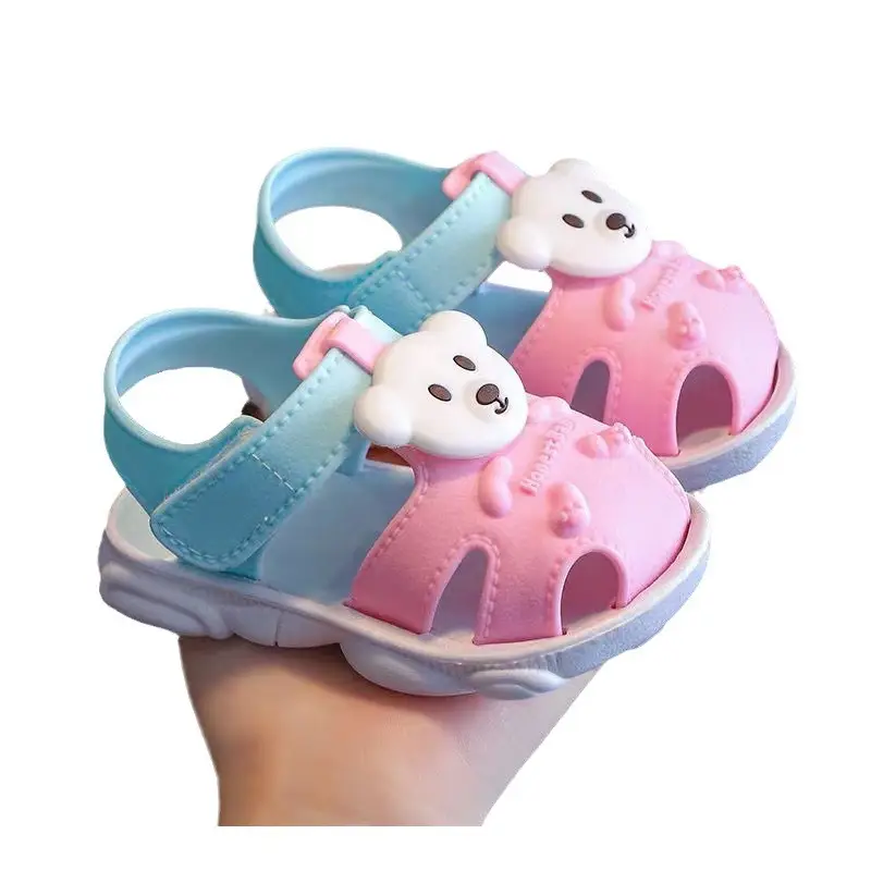 Baby Brown Cartoon Sandals 0-3Yrs Non-Slip Soft Sole