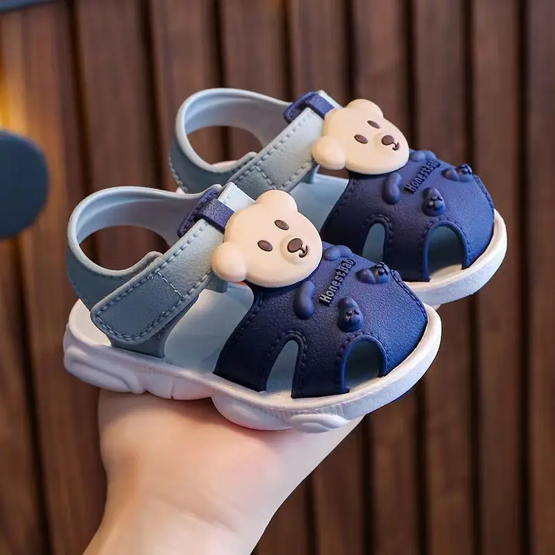 Baby Brown Cartoon Sandals 0-3Yrs Non-Slip Soft Sole