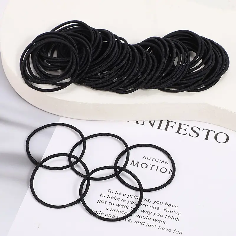 100 Pcs Rainbow Hair Ties for Girls Elastic Bands - Image 23