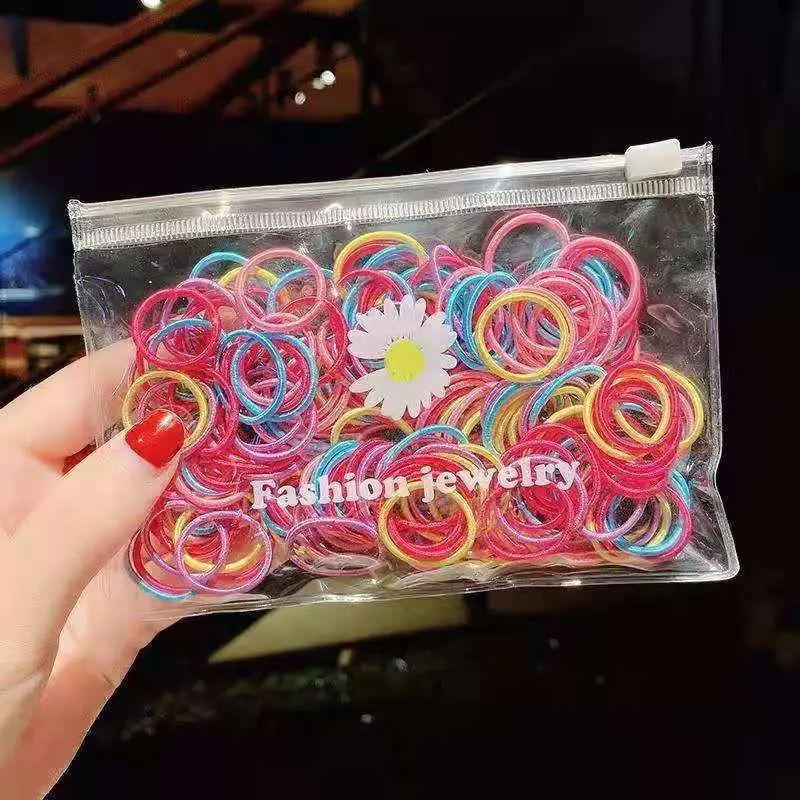 100 Pcs Rainbow Hair Ties for Girls Elastic Bands — feature 32