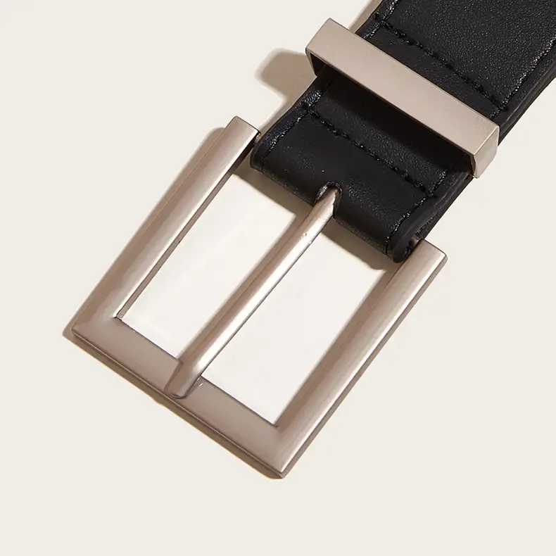 Black Korean Style Retro Pin Buckle Belt