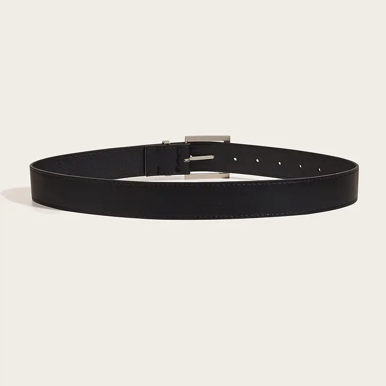 Black Korean Style Retro Pin Buckle Belt