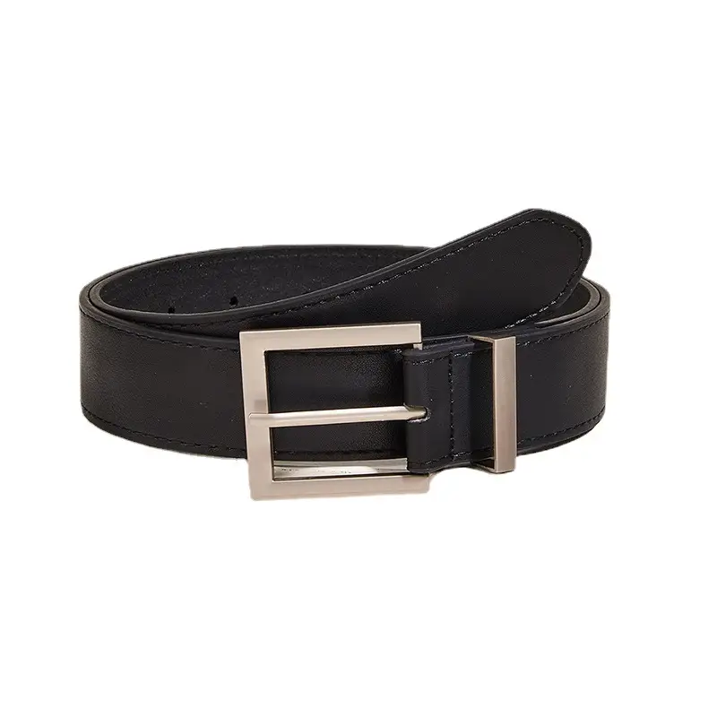 Black Korean Style Retro Pin Buckle Belt