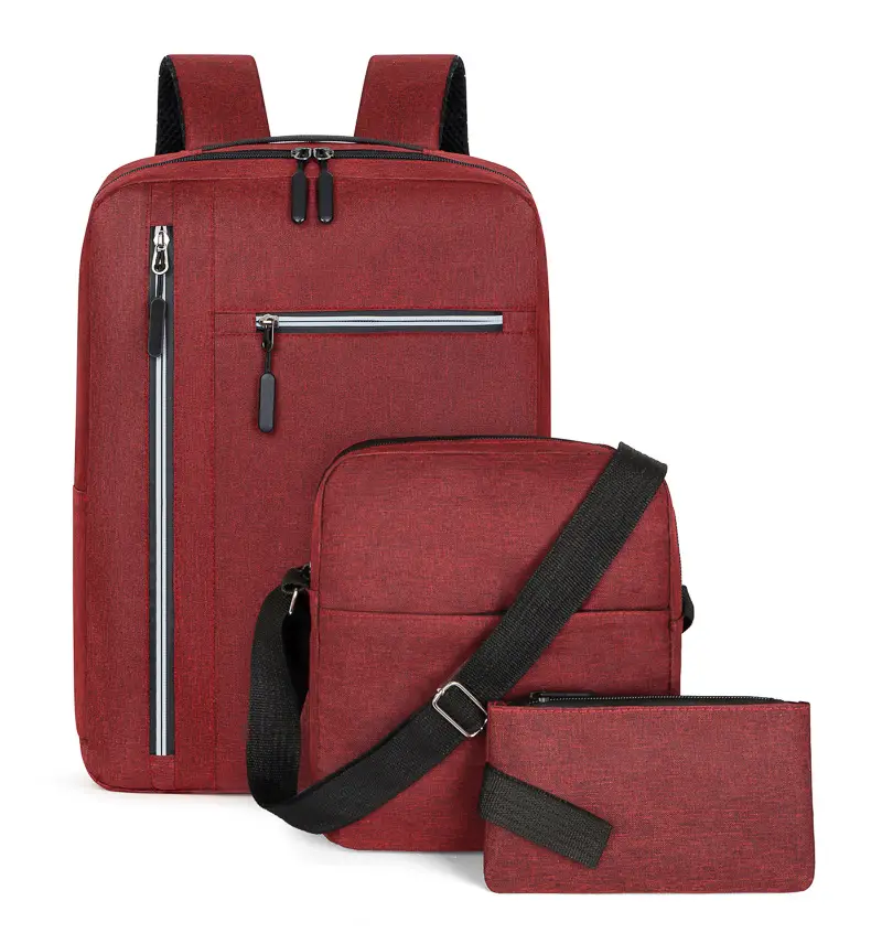 Black 3-Piece Laptop Backpack Set for Students & Professionals - Image 7