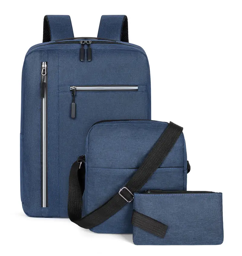 Black 3-Piece Laptop Backpack Set for Students & Professionals - Image 8