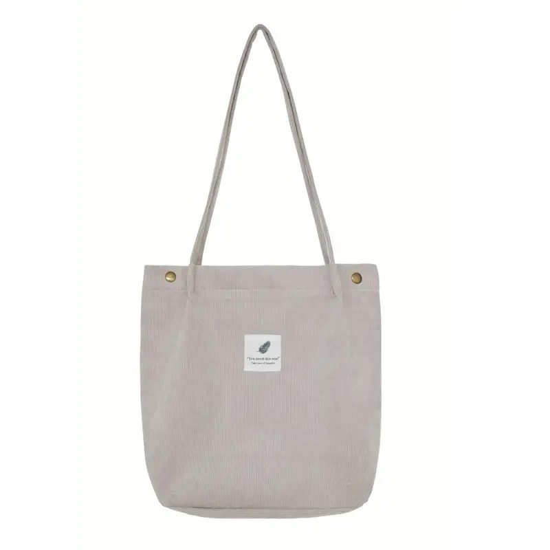 Korean Corduroy Shoulder Bag Large Capacity Artistic Design - Image 8