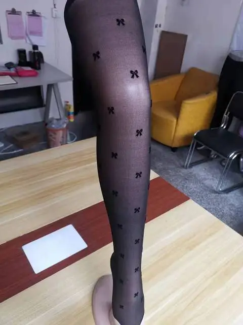 Cross-Border Flocked Letter Pantyhose Wholesale Autumn Winter Printed Extended Pantyhose Double B Letter Flocked Stockings - Image 5