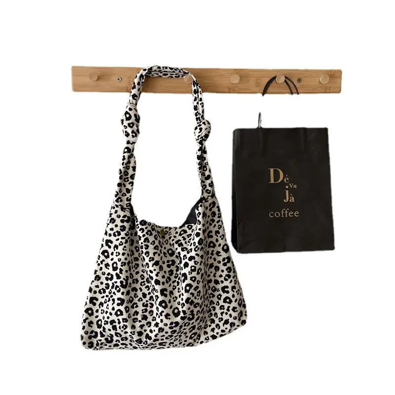 Leopard Print Crossbody Bag Large Capacity Women's Shopping Bag - Image 6