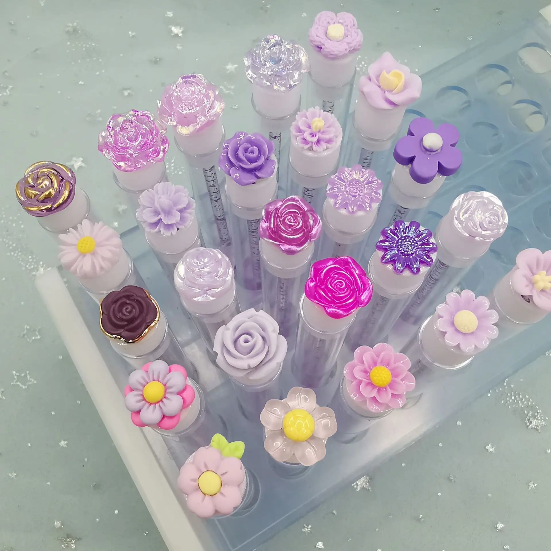 2023 Reusable Flower Eyelash Brush Multi-Color False Eyelashes - Image 4