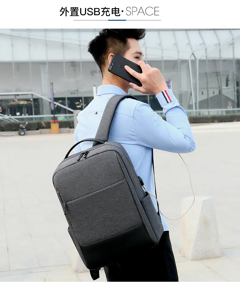 Men's Large Capacity Waterproof Oxford Business Backpack — feature 10