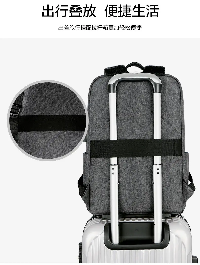 Men's Large Capacity Waterproof Oxford Business Backpack — feature 15