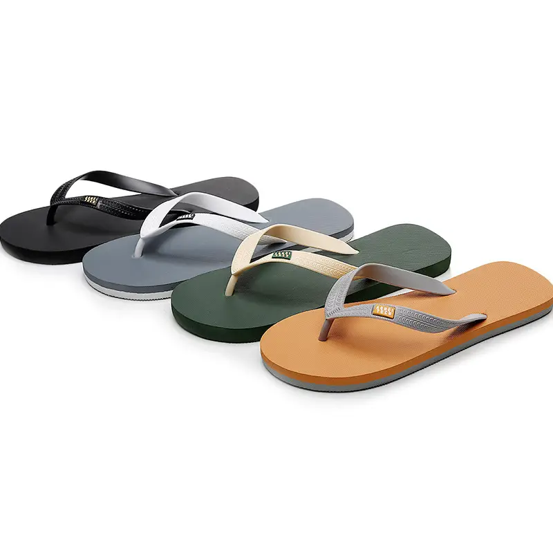 2024 Summer Rubber Flip Flops Men Casual Lightweight Non-Slip
