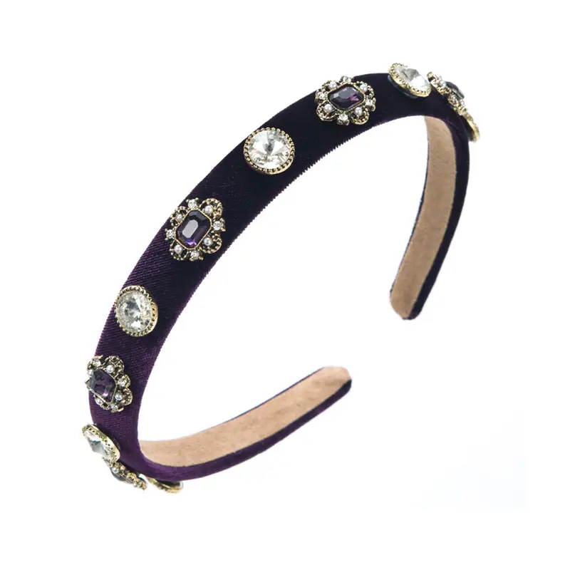 Red Glass Drill Hairband with Fine Edge - Image 9