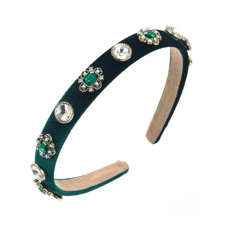 Red Glass Drill Hairband with Fine Edge - Image 3