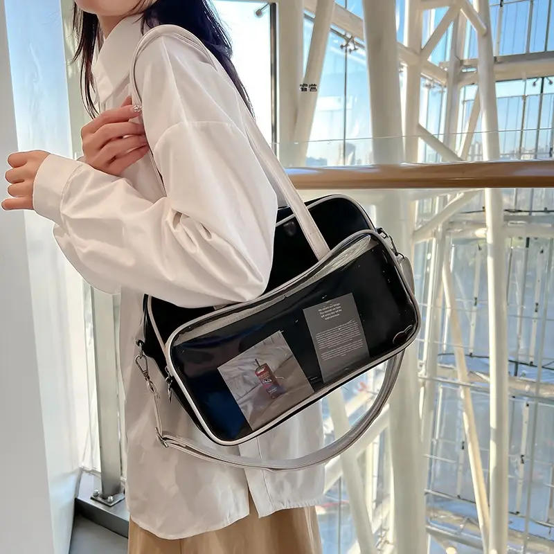 Women's Square Fashion Tote Bag with Clear Window 2025 - Image 4