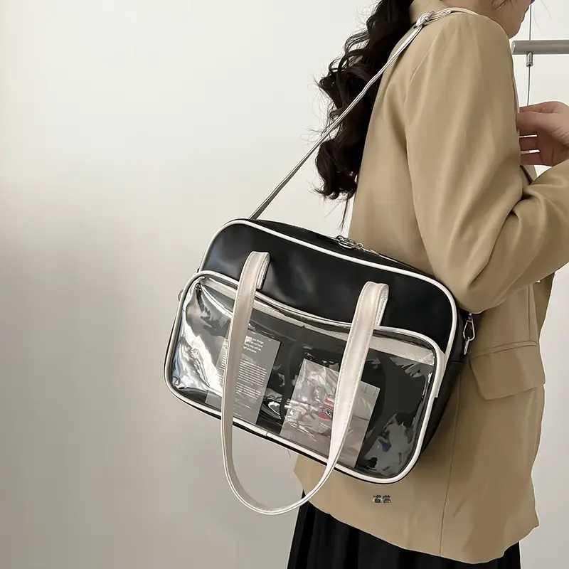 Women's Square Fashion Tote Bag with Clear Window 2025 - Image 6