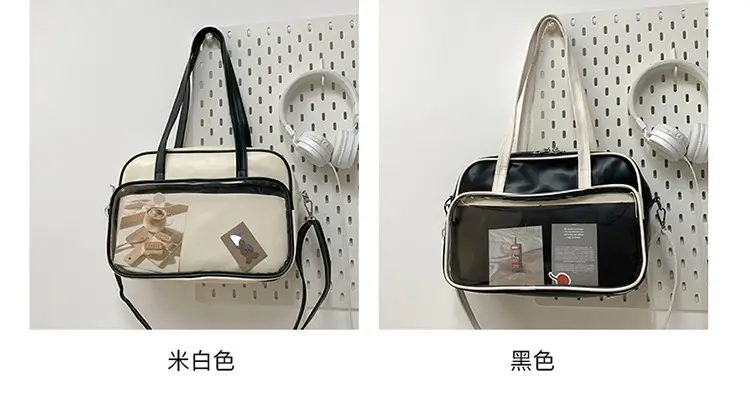 Women's Square Fashion Tote Bag with Clear Window 2025 — feature 11