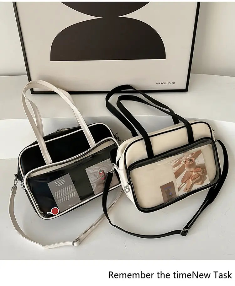 Women's Square Fashion Tote Bag with Clear Window 2025 — feature 13