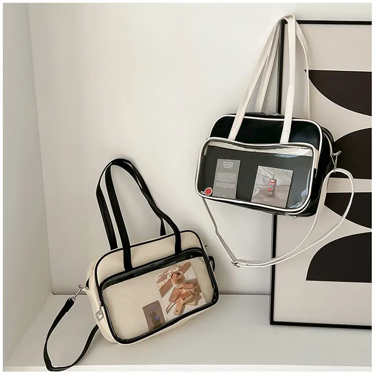 Women's Square Fashion Tote Bag with Clear Window 2025 — feature 14